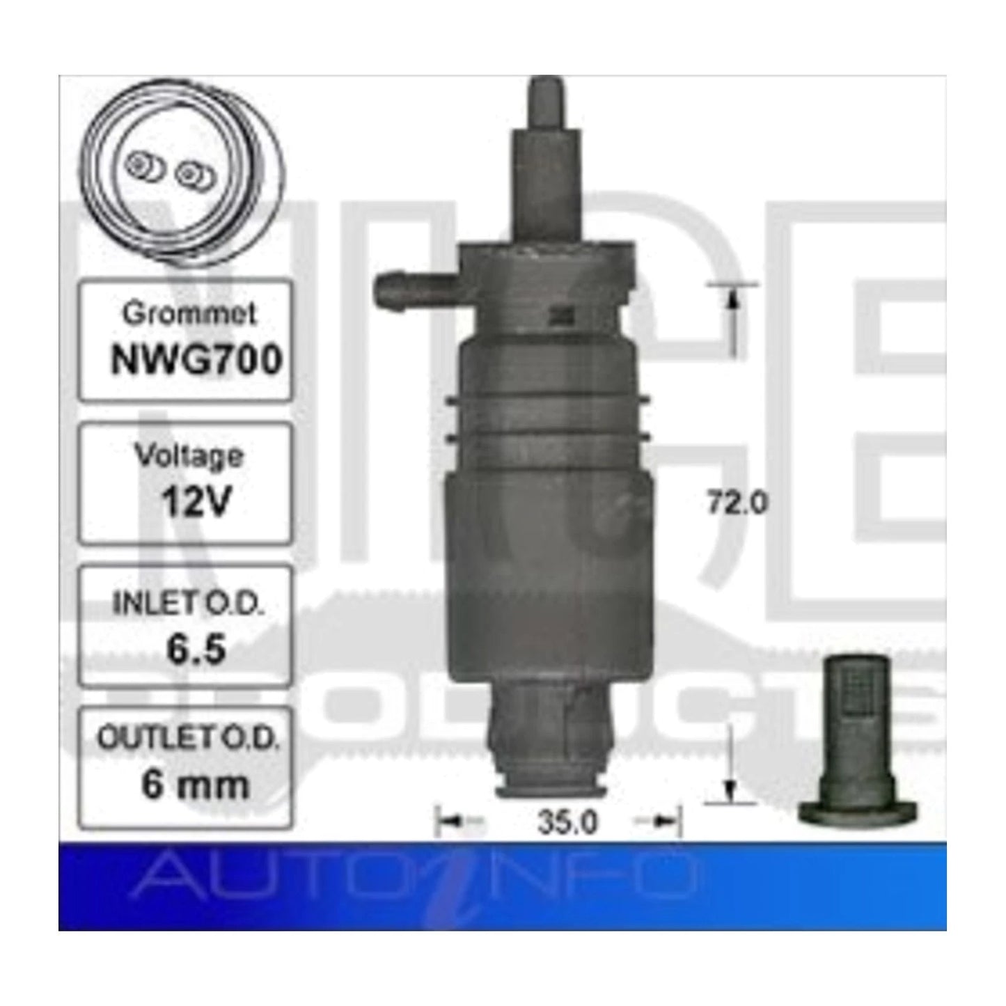 Windscreen Washer Pump 2.8L for Audi A4 B5 (1997-1997)