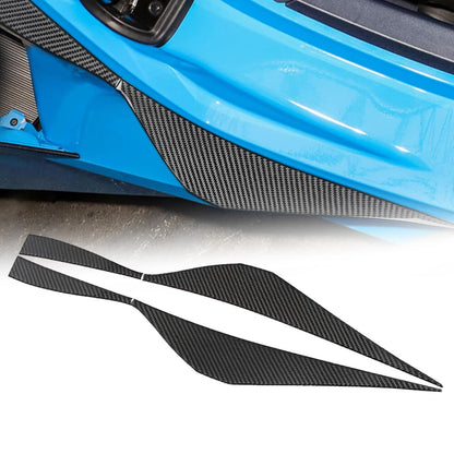 Vinyl Carbon Fiber Door Armrest Side Cover Trim Set for Corvette C8 (2020-2024)