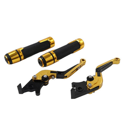 Gold Extendable Brake Clutch Levers Grip Set for Kawasaki ZX10R (2016-2023)