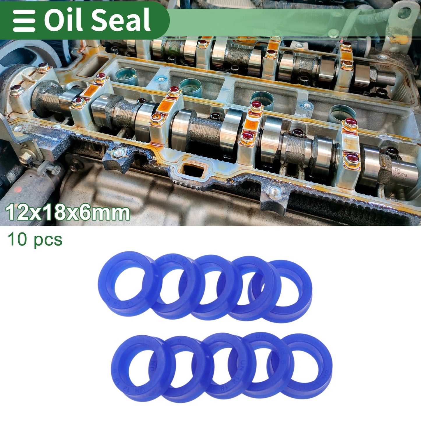 Oil Seal Seal Ring Rotary Shaft Seal TPU 12x25x8mm 10 Pcs