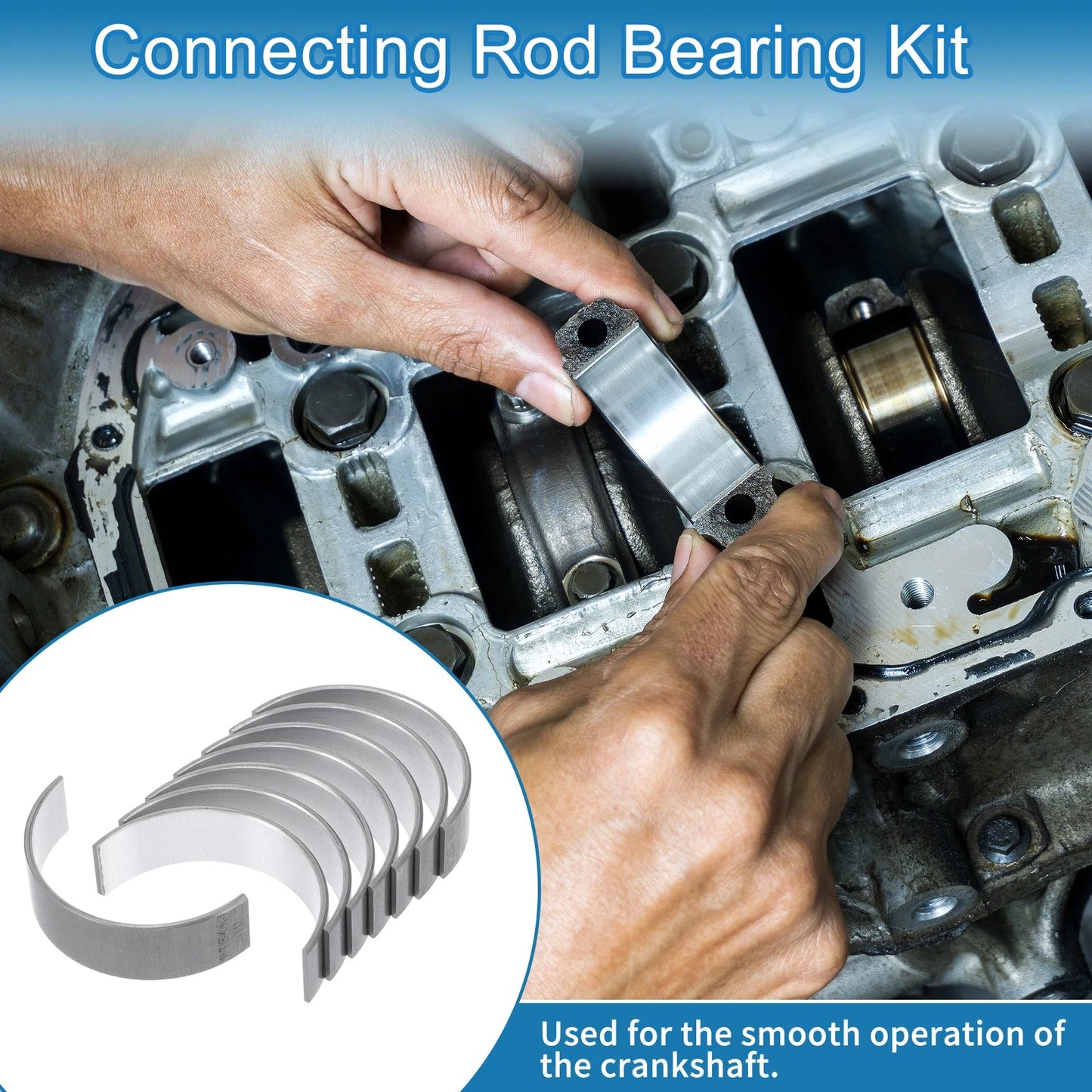 Rod Bearing Set 8 Pcs for Toyota COROLLA (2006–2014)