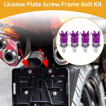 License Plate Screws Cover 40mm 4Pcs for Universal Motorcycle M6