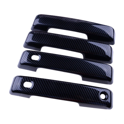4 x Carbon Fiber Style Door Handle Trims for Ford F-150 (2021-2022)