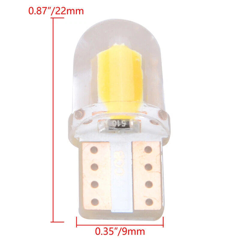 50 x T10 194 168 W5W COB LED Auto License Plate Dome Map Light Bulbs for Cars