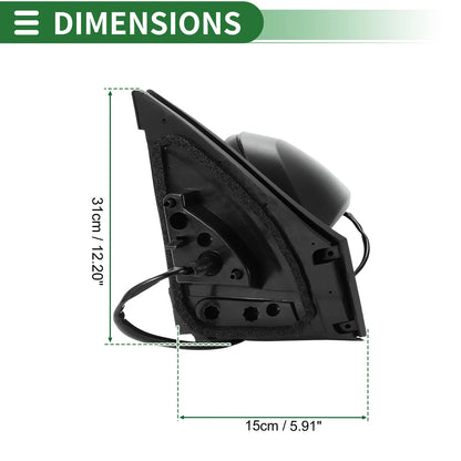 Left Side Door Mirror for Toyota RAV4 (2013-2015) Manual Folding Black