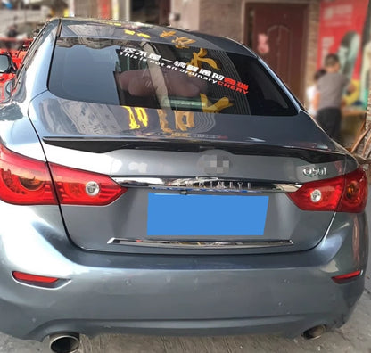 Carbon Fiber Look Rear Trunk Spoiler for 14-24 Infiniti Q50 Sedan