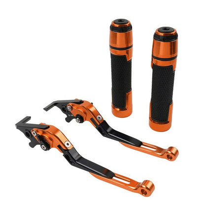Orange Extendable Brake Clutch Levers Grips Set for Suzuki GSXR750
