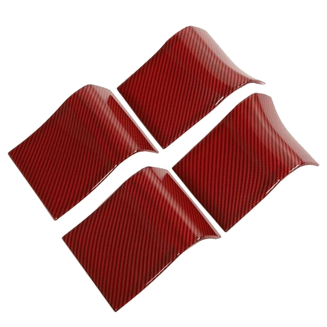 4x Carbon Fiber ABS Interior Door Handle Trim for Ford F150 (2015-2021)