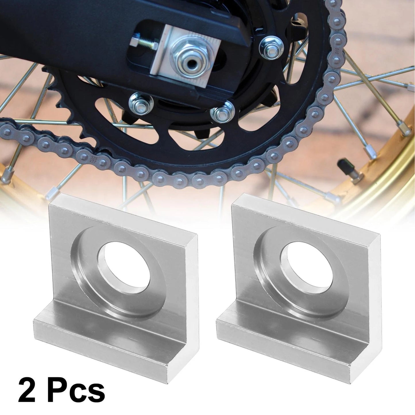 Chain Adjuster Block Tensioner 2 x 15mm for Motorcycle