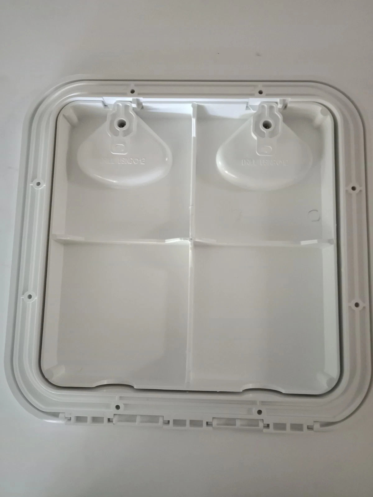 Access Hatch Caravan Boat Marine White 380x380 Deluxe Walk-On with Lock