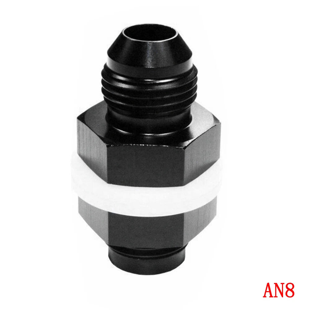 Black AN8 Flare Fuel Cell Bulkhead Fitting with Washer for Car Model
