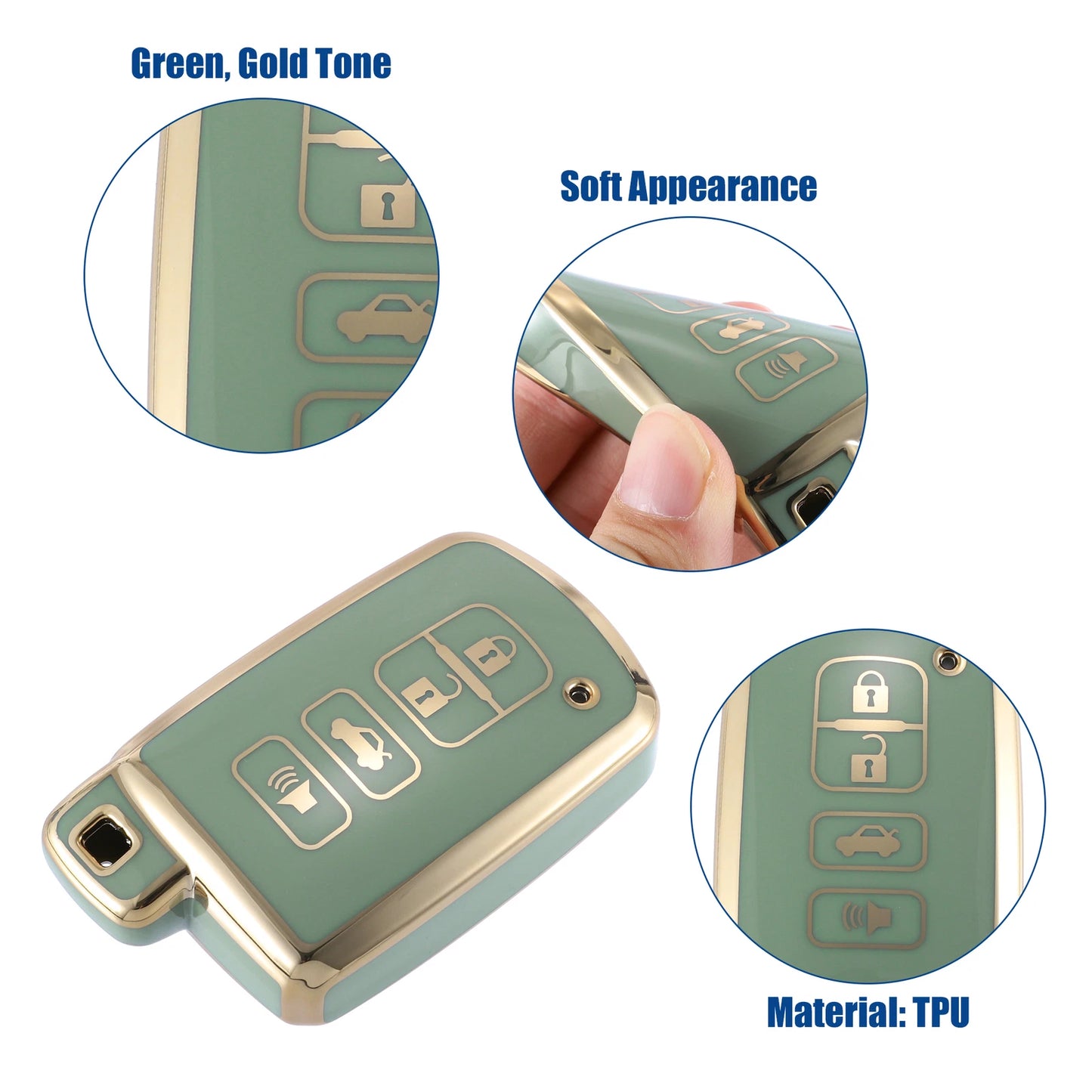 TPU Car Remote Key Fob Cover for Toyota Avalon, Camry (2013-2023)