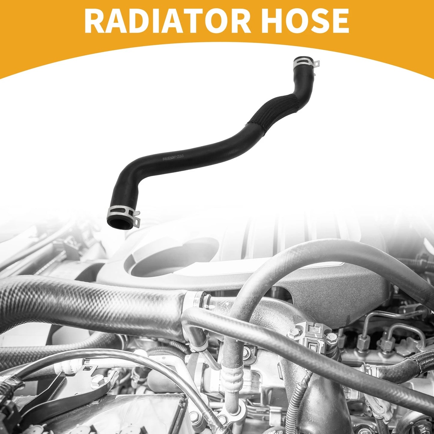 Radiator Hose for Ford Focus Mk3 1.6/2.0 Rubber Black (2010-2020)