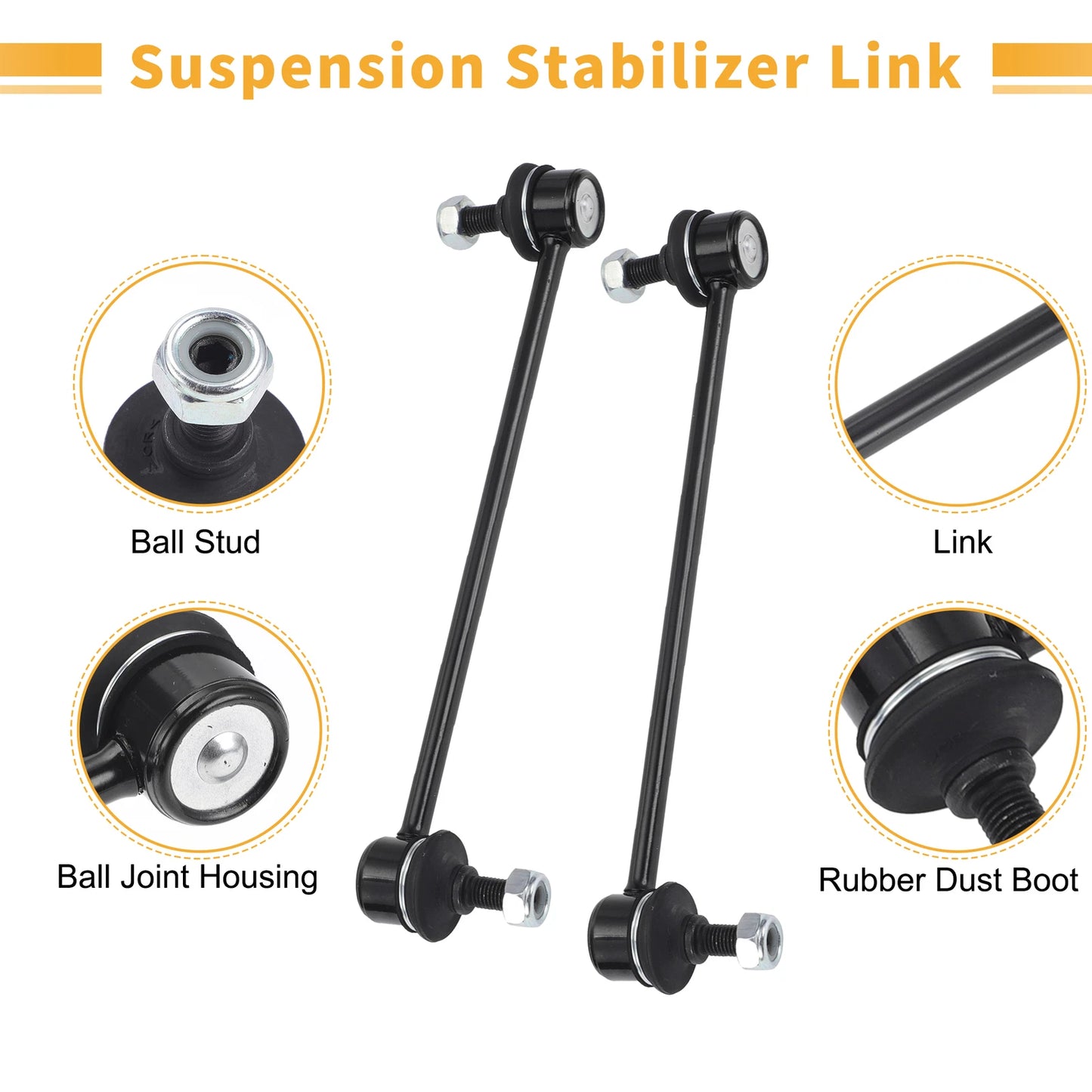 2 x Front Sway Bar Links Stabilizer Kit for Ford Escort