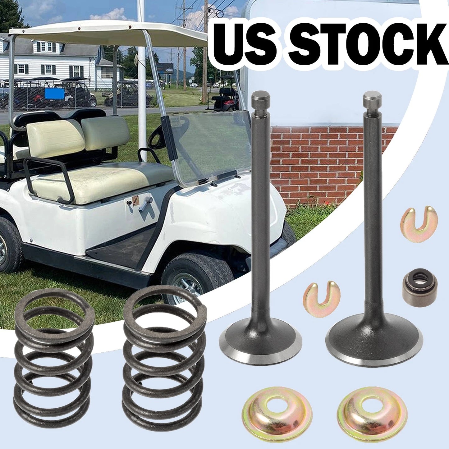 Intake Exhaust Valve Kit Seal Spring for Yamaha G27/G28/G29 Gas Golf Cart 96-11