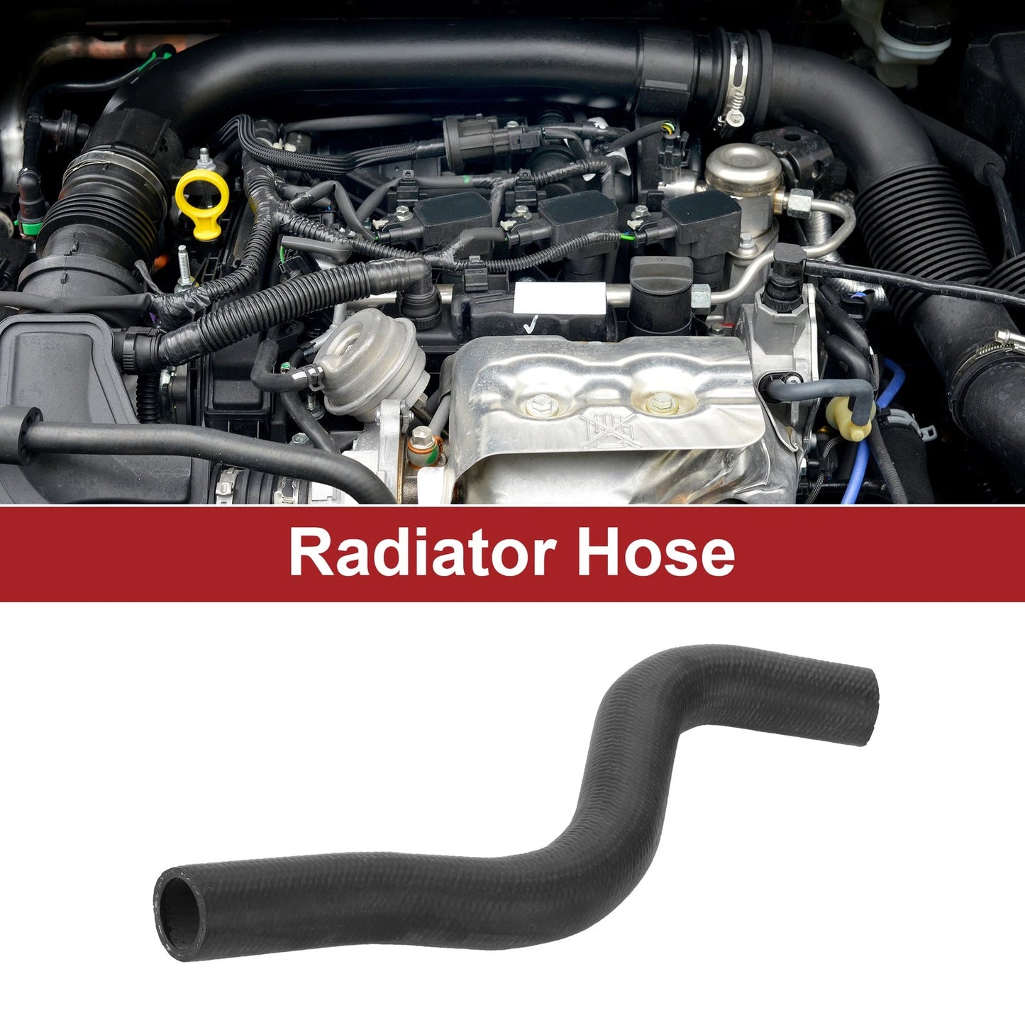 Radiator Hose for Honda Accord (2013-2017) Rubber Black 1 Pcs