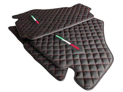 Black Leather Floor Mats for Ferrari 360 (2000-2008) - AutoWin Brand
