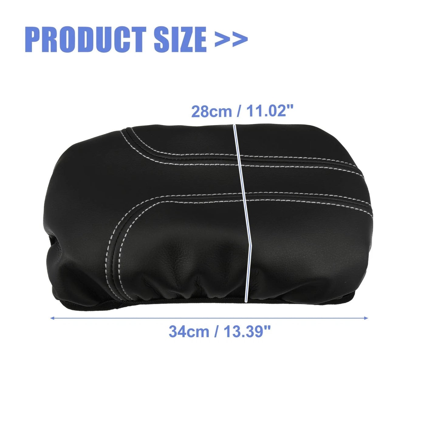 Microfiber Leather Armrest Cover for Nissan Rogue (2014-2020) Black