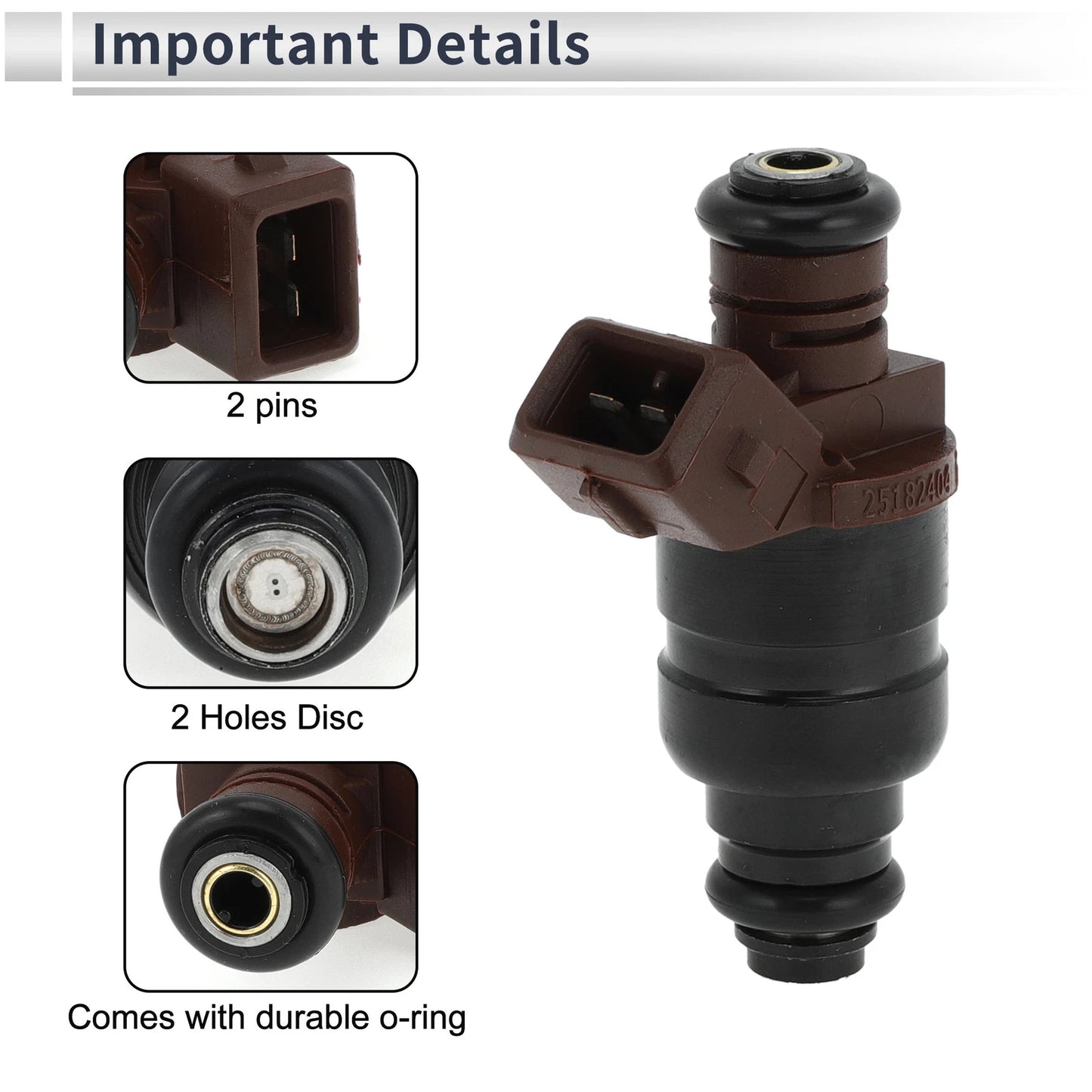 Fuel Injector 1x 1.6L for Chevrolet Lacetti (2005-2016) Brown Black