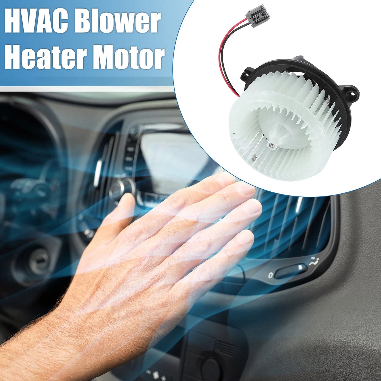 Heater Blower Motor for Dodge Dart (2013-2013) Plastic Black