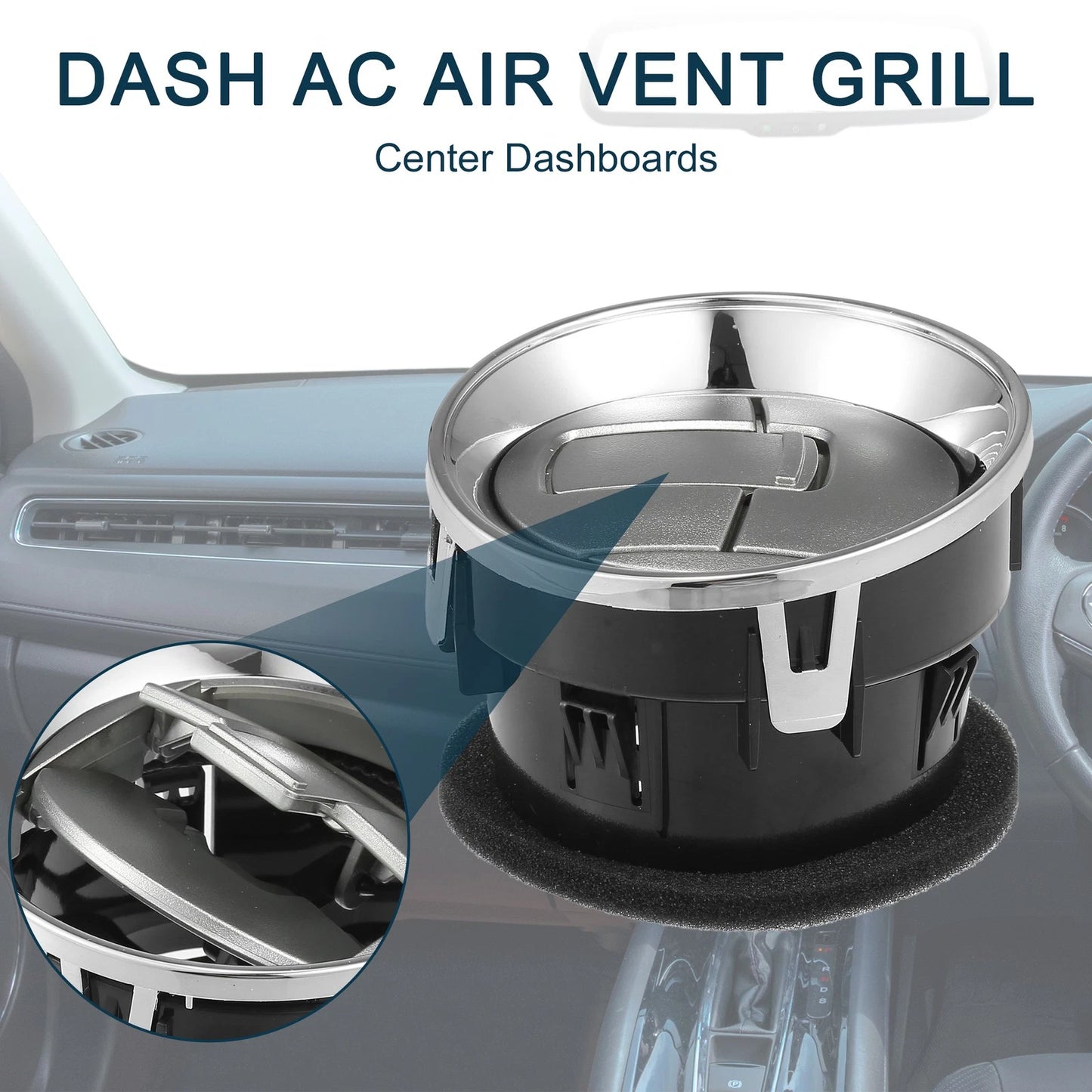 Air Vent Panel for Ford F150 2009-2014 Air Conditioner Outlet Light Silver