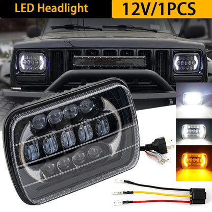 Brightest 5x7" 7x6" Rectangle LED Hi/Lo Headlight for Toyota Pickup (2016-2023)