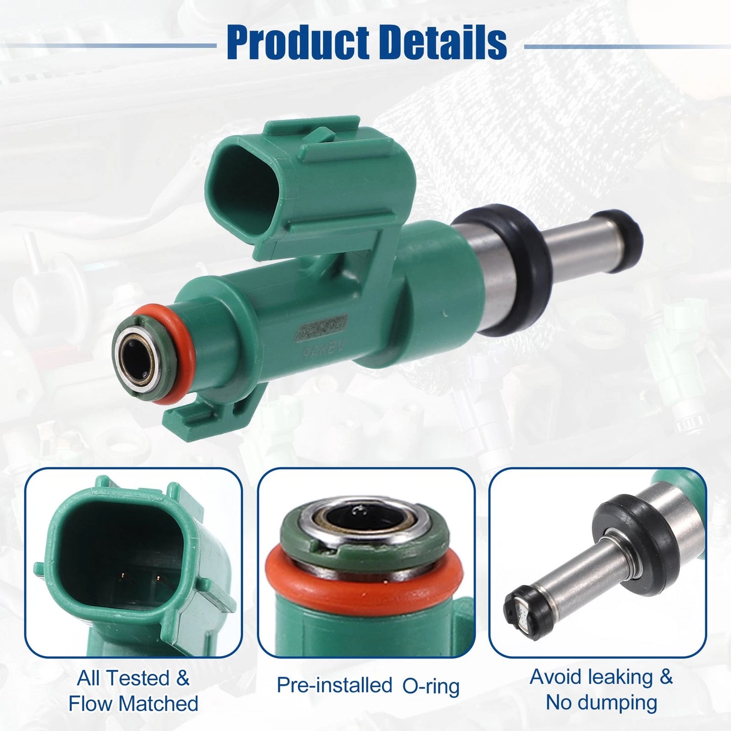 4 x Fuel Injector Nozzle Replacement for Lexus GS460 4.6L (2009-2011)