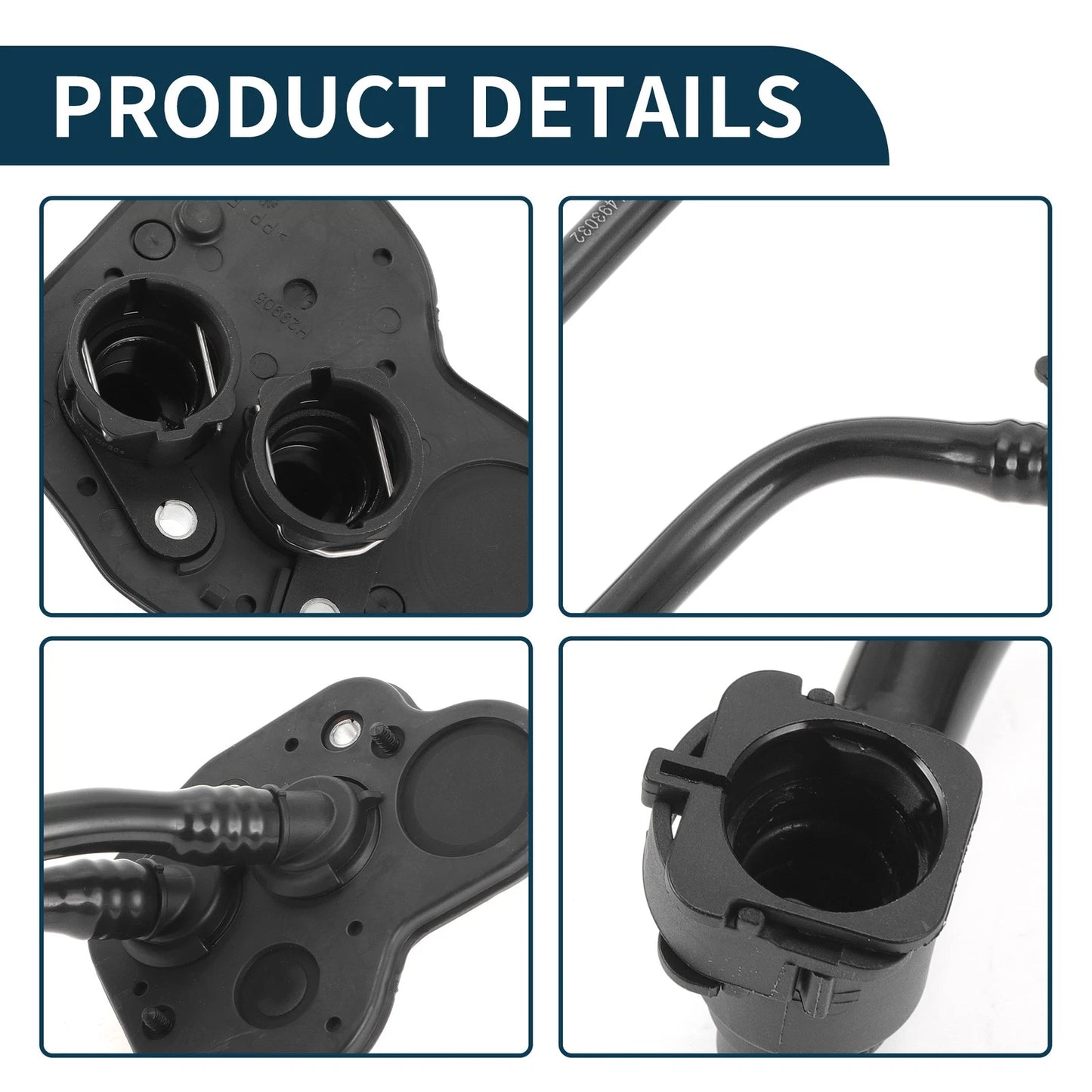Radiator Hose Coolant Pipe for Volvo XC90 (2016-2025) 1 x Rubber Black