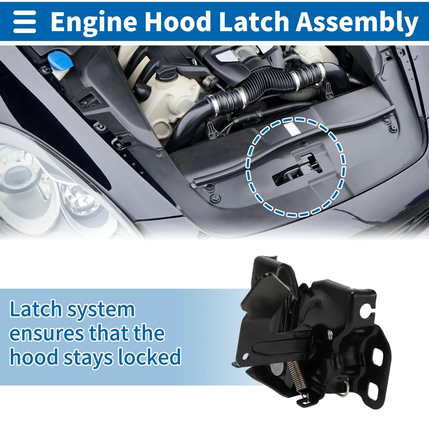 Hood Latch Assembly for Jeep Compass (2007-2010) 1 Pcs