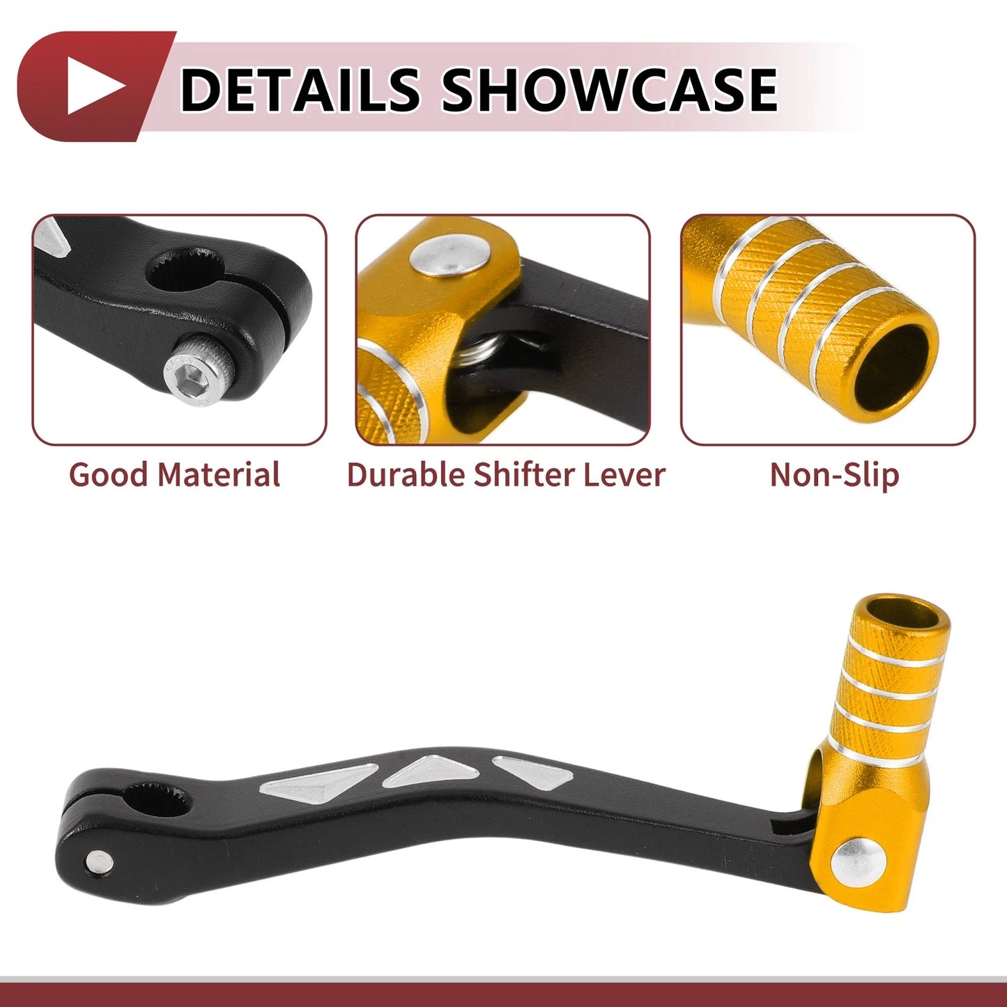 Shifter Lever Folding Gear Black Gold for Yamaha TTR 50cc