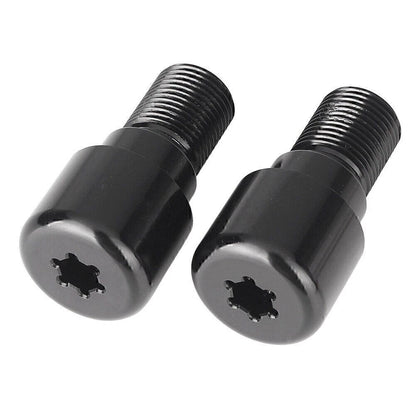 18mm Black Handlebar Grips & End Cap Plugs for Motorcycle Dirt Bike