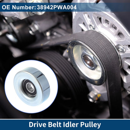 Drive Belt Idler Pulley for Honda Fit, Pontiac (2006-2008) - 1 Pc