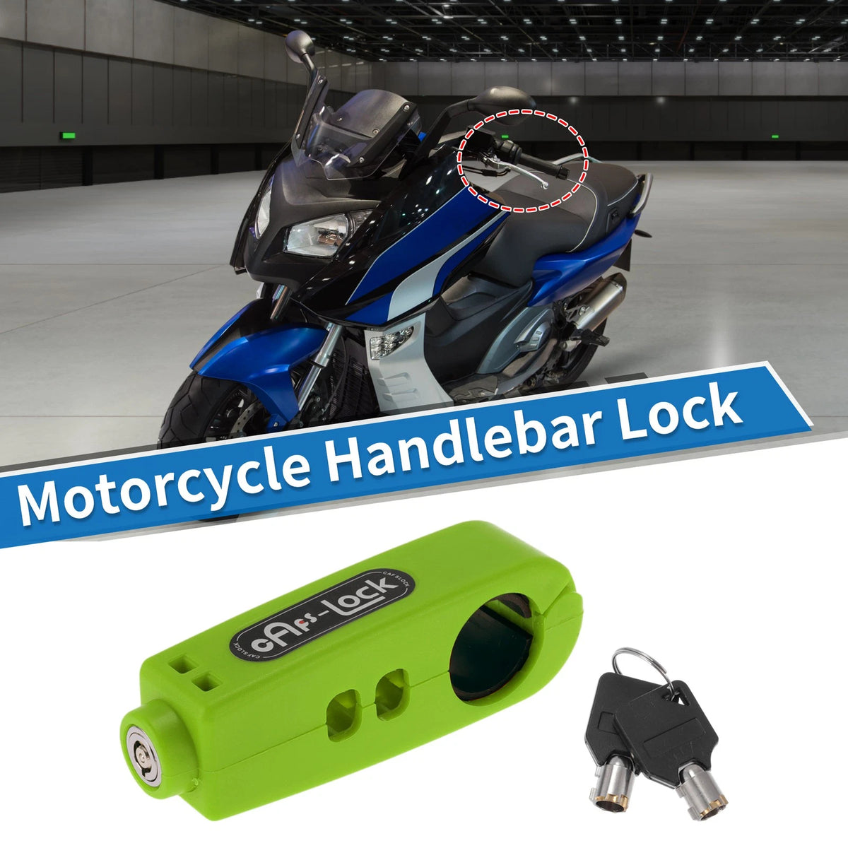 Handlebar Lock / Universal / Throttle Grip Green for Motorcycle/Scooter/Bike