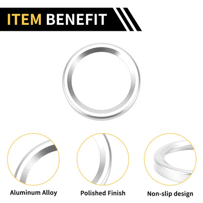 Engine Start Stop Button Cover Ring for Ford Maverick (2022) Silver Tone