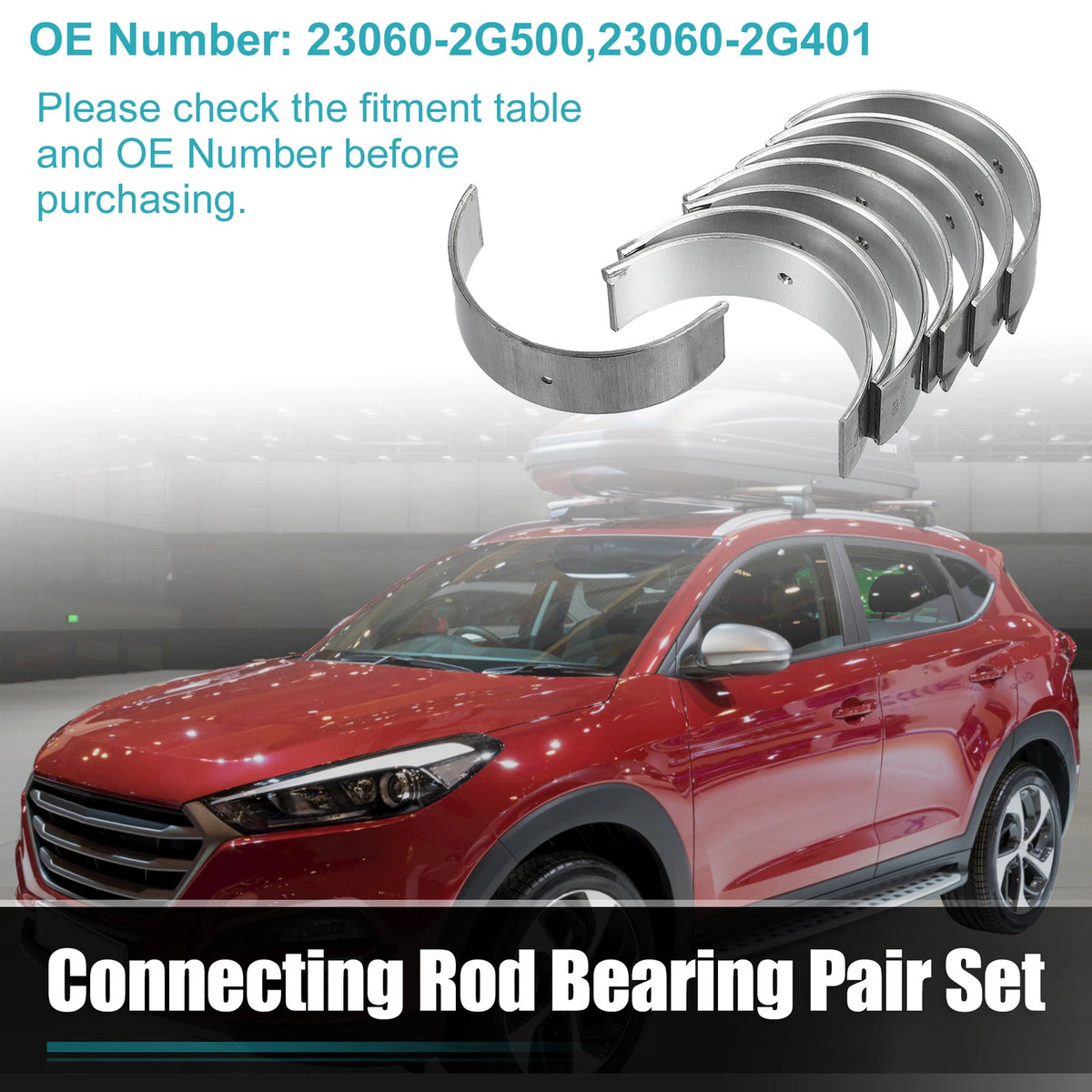 8 x Connecting Rod Bearings for Hyundai Santa Fe Tucson (2012-2018)
