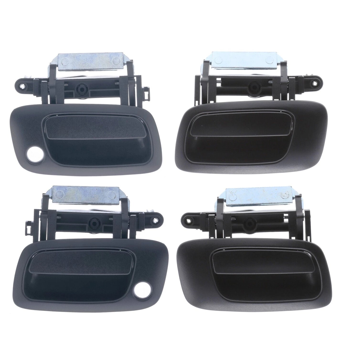 Outer Door Handle Set of 4 for Holden Astra (1998-2005) Black Front Rear