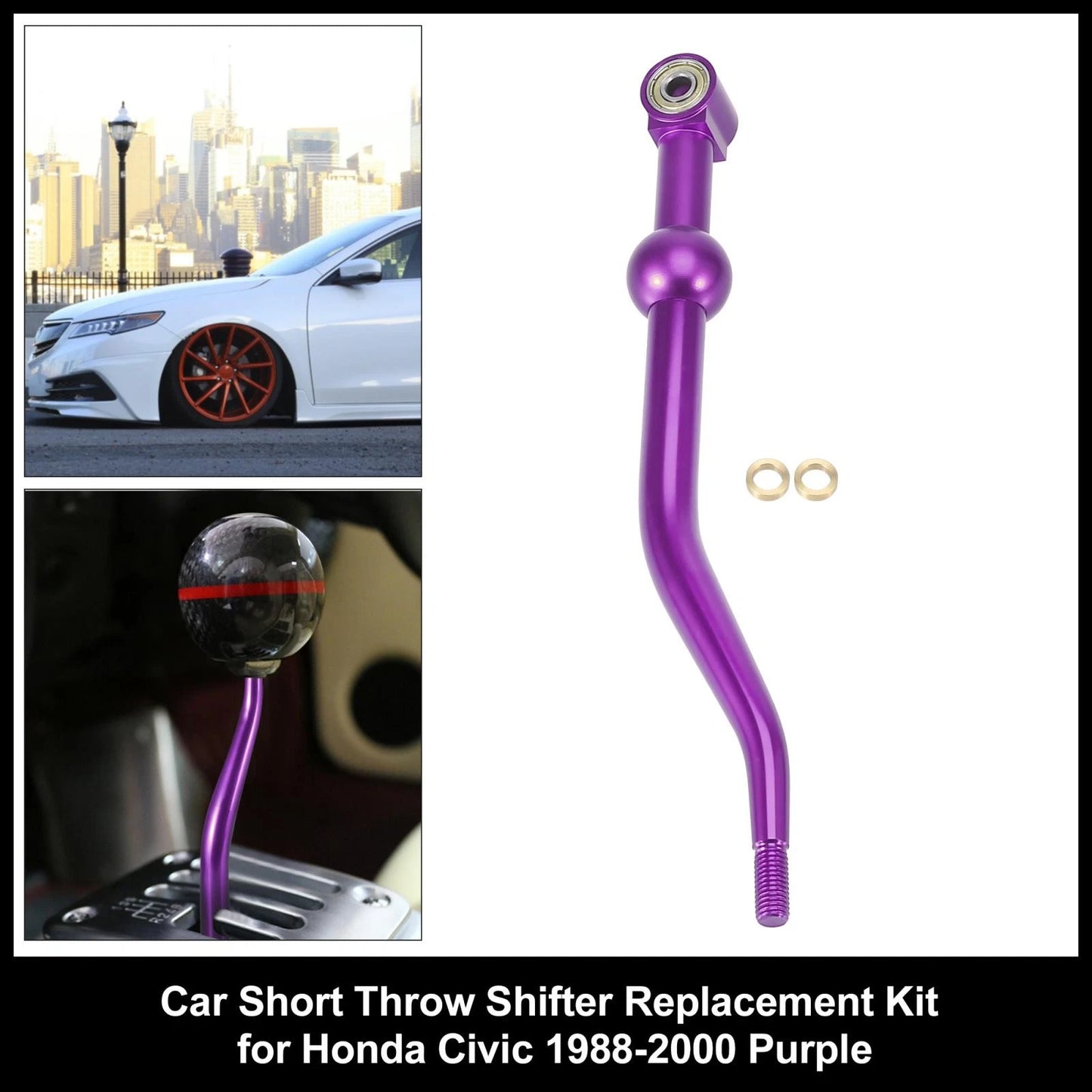 Short Throw Shifter Replacement Kit for Honda Civic & Acura Integra Purple