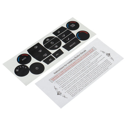 Heater AC Climate Control Button Decal for Ford Escape Fusion