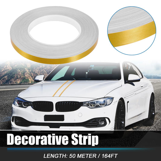 Strips 0.4" Width Decorative Gold Tone Waterproof Strips for Car Motorcycle