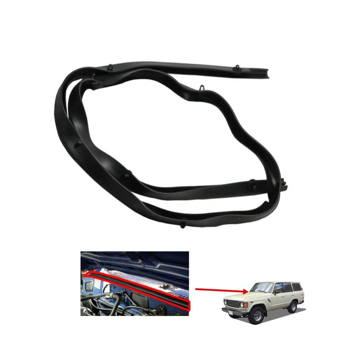 Hood Cowl Top Rubber Fits Toyota Land Cruiser FJ60 FJ62 HJ60 BJ60 HJ61 1980-90