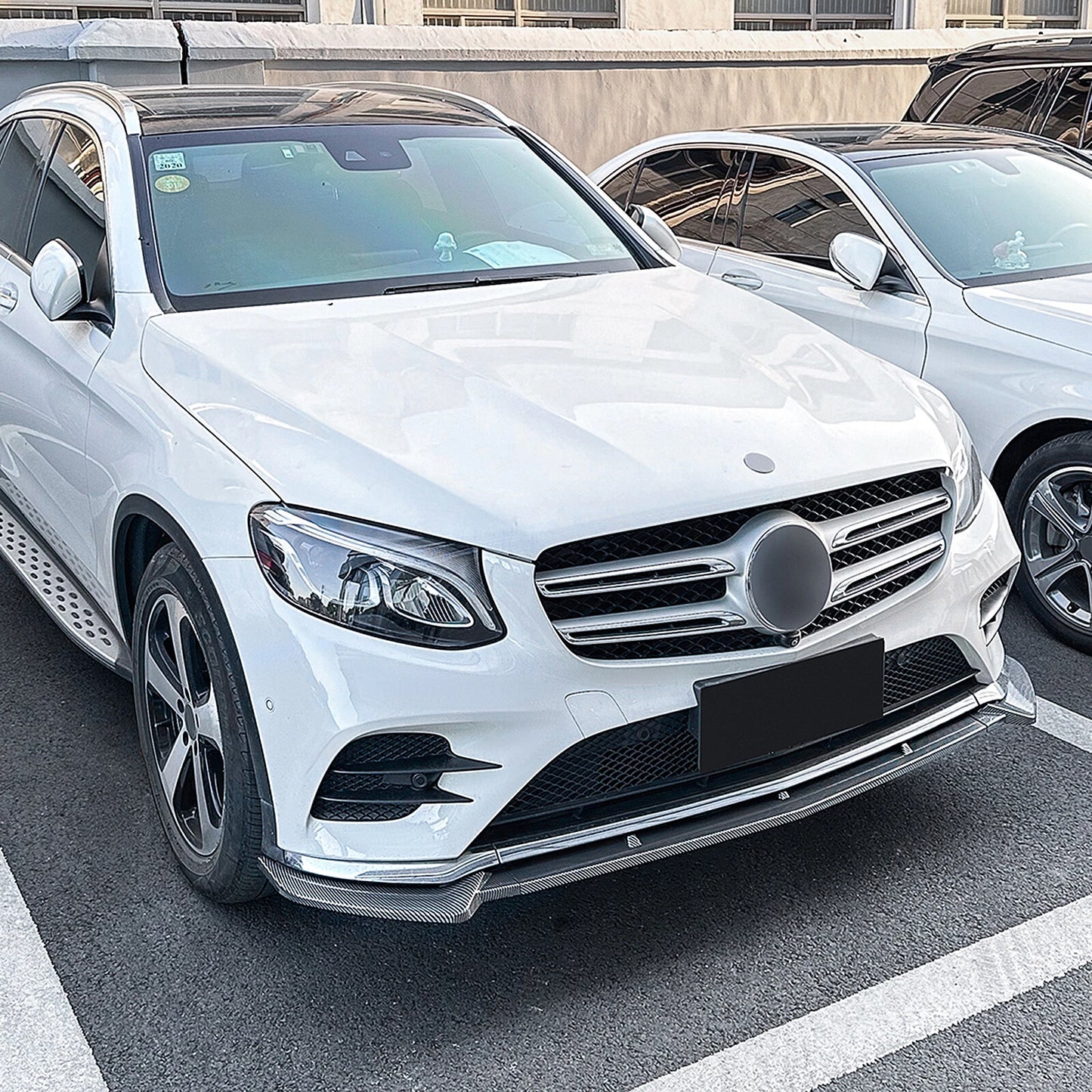 Front Bumper Spoiler Lip for Mercedes Benz GLC X253 C253 (2016-2019)