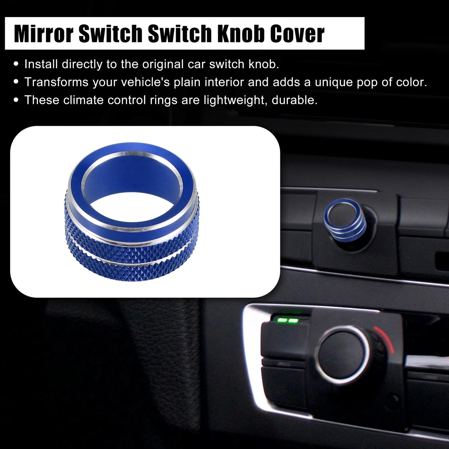 Mirror Switch Knob Cover Ring for Toyota (Fits Various Models)