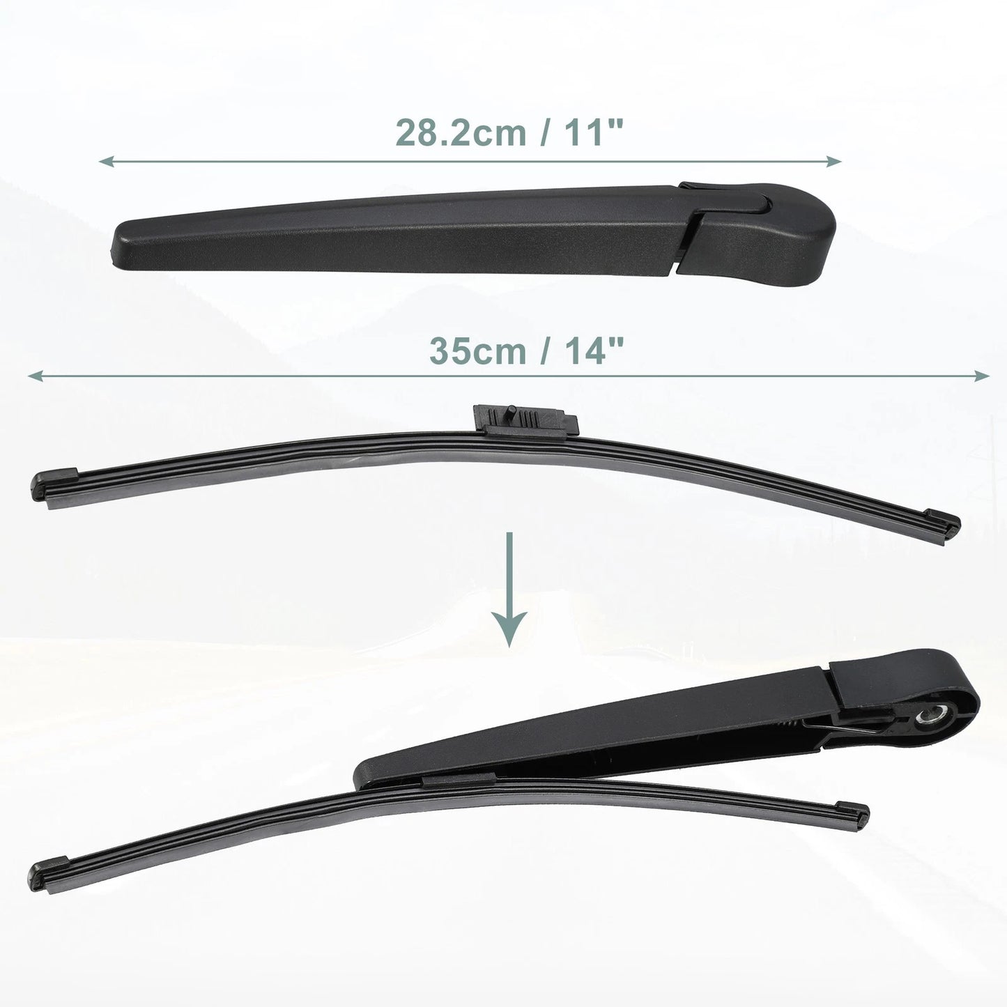 Wiper Blade Arm Set for BMW 3 Series E91 Rear Back (2004-2013)