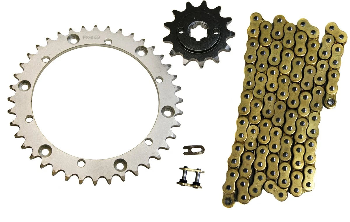 Gold 520x92 O-Ring Drive Chain & 13/40 Sprockets for Yamaha Blaster 200