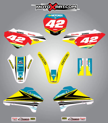 Custom Graphic Stickers for Suzuki DRZ 125 (2001-2007) - STRIKE STYLE