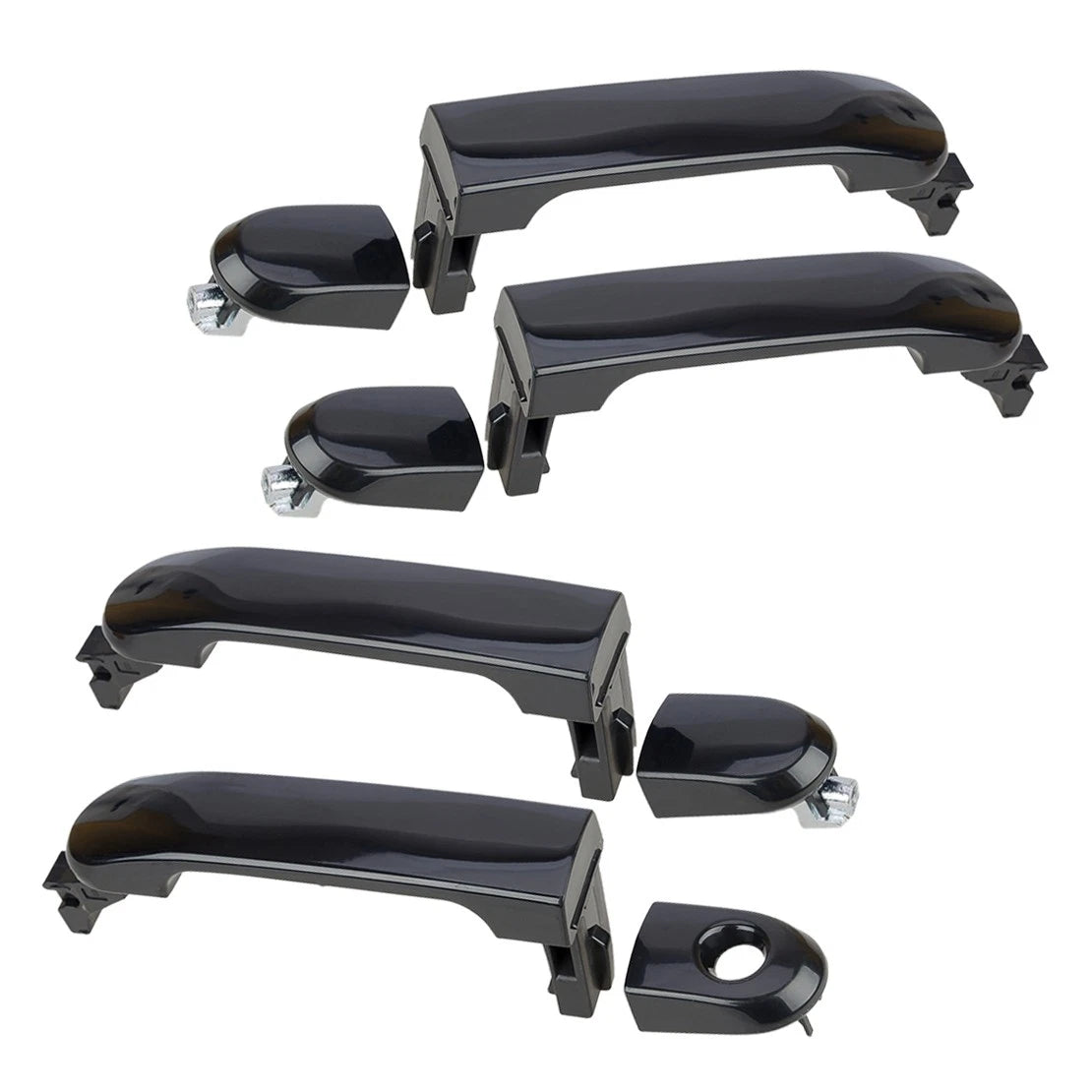 Outer Door Handles Set 4 x for Nissan Versa (2007-2012) Front & Rear Left Right
