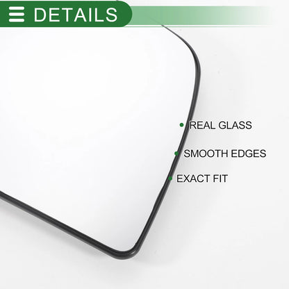 Right Side White Heated Mirror Glass for Ford Transit (2014-2018)