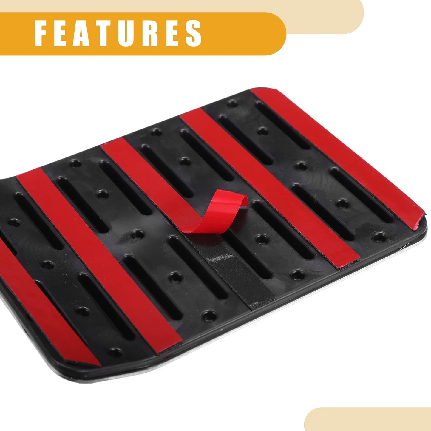 Foot Rest Pedal Cover Pad for Ford F-150 (2015-2023) Silver Tone