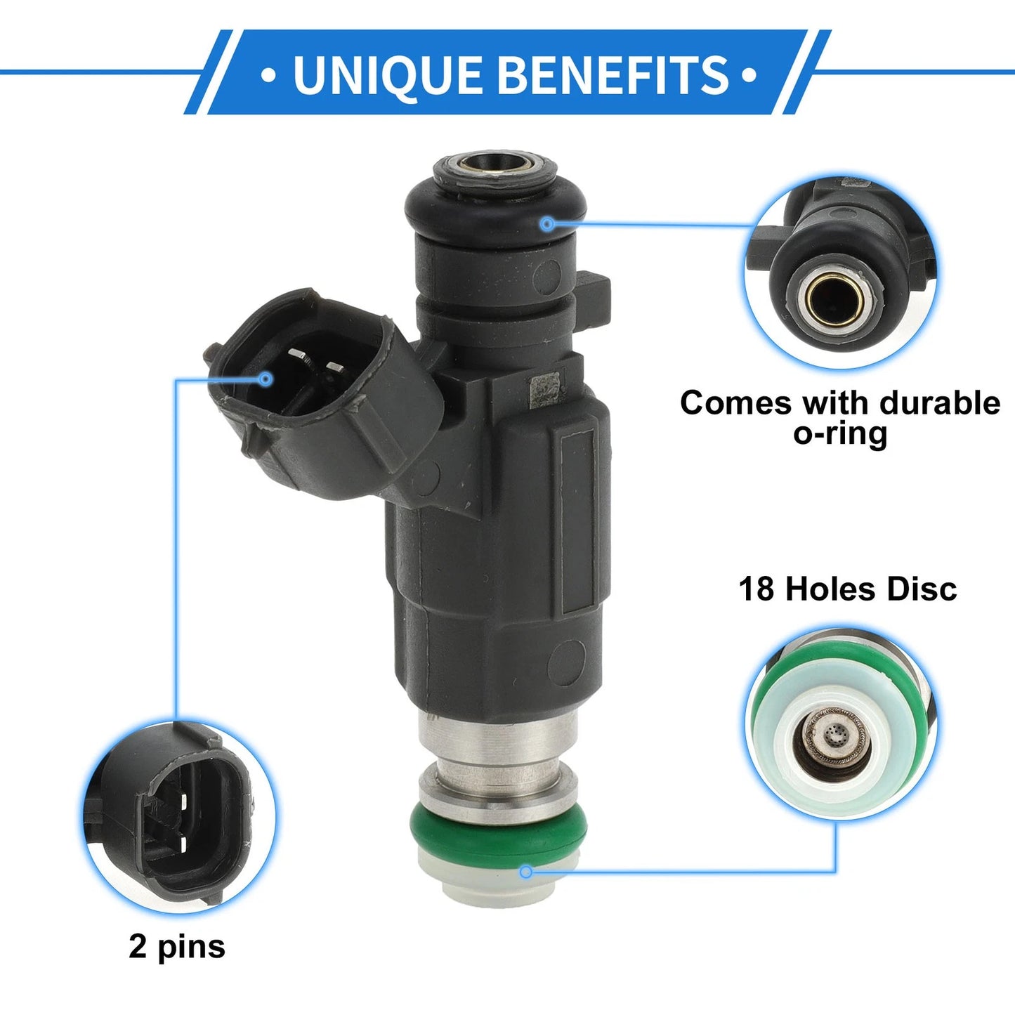 Fuel Injector 16600-AE060 for Nissan Altima SE 3.5 (2002-2004) 1 Pc