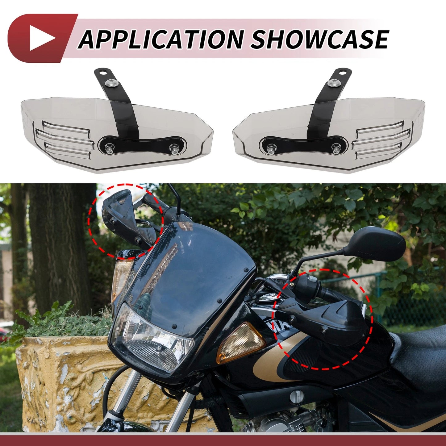 Hand Guard / Universal / Windproof PC Gray Hand Guard for Motorbike